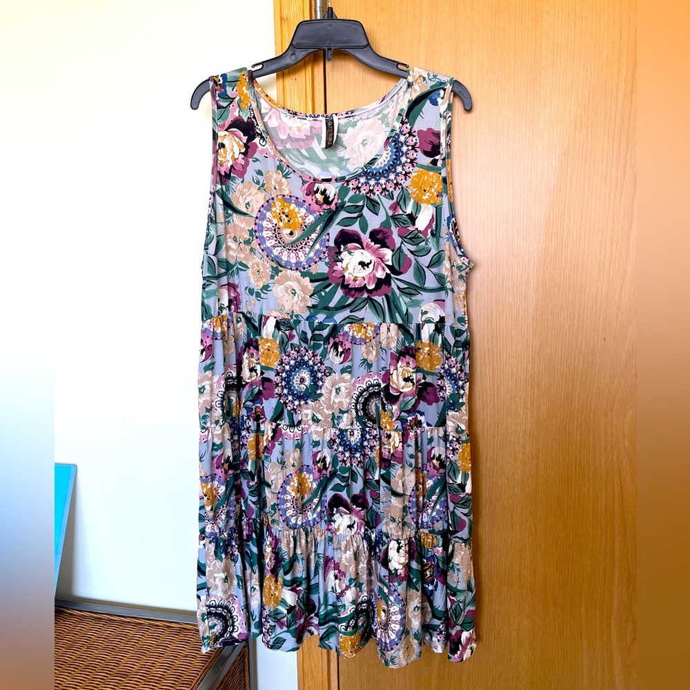 2 for $20 Floral sleeveless tunic dress
